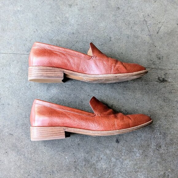 Madewell The Frances Loafer Burnished Mahogany Leather Pointed Toe Shoe size 8.5 - Picture 9 of 13
